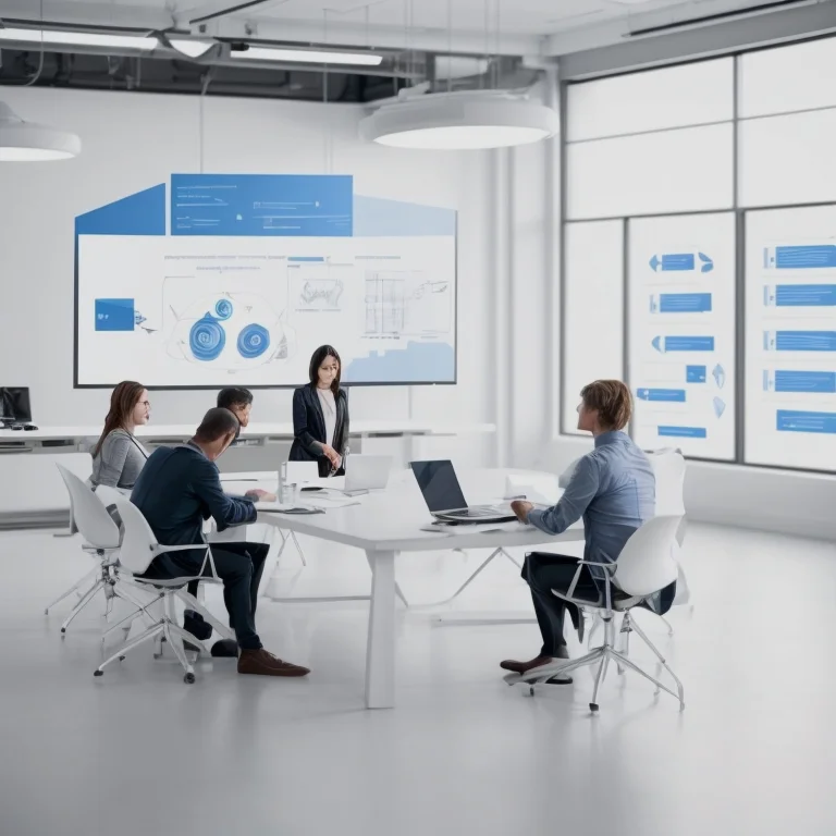 Facilitateur animant un groupe lors d’un workshop AI